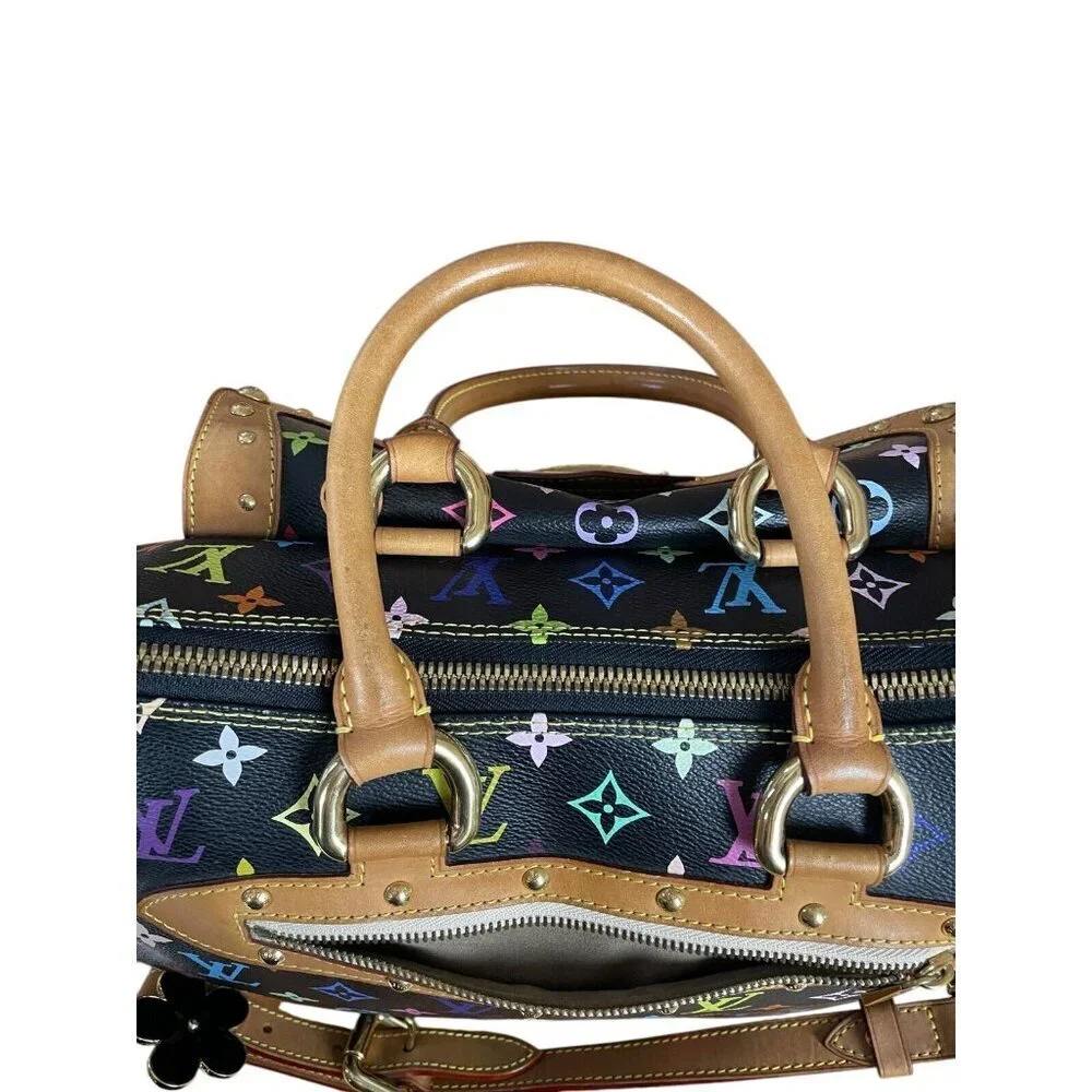 LOUIS VUITTON Multicolor Rita Black LV x TM Murakami Chain Shoulder Strap Bag